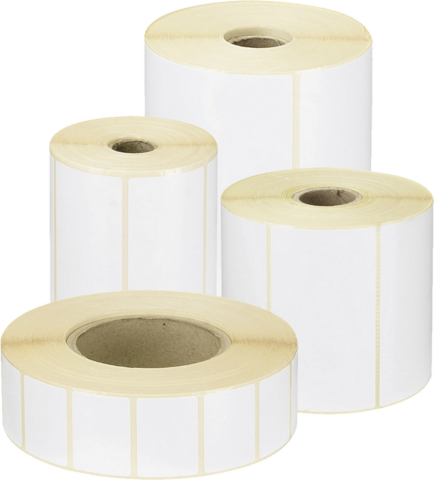 58 x 60 mm direct thermal labels rolls (glue for cold -10°)